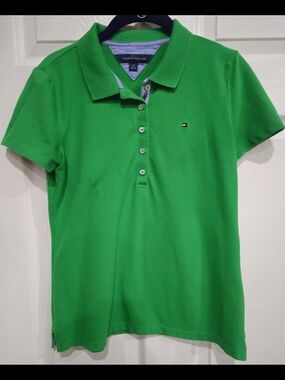 Tommy Hilfiger Women's Bright Green Polo Shirt